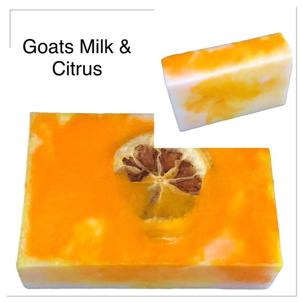 Handmade Moisturizing Goats Milk Soap Citrus Scent Hand Pour Large Bar L…